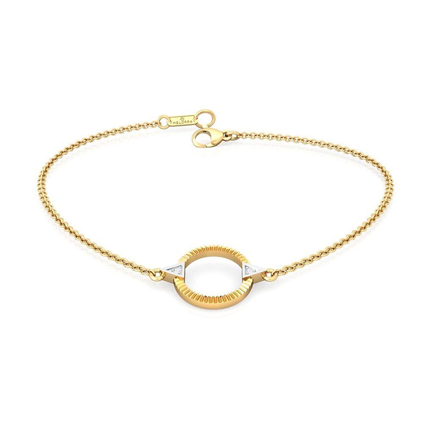 Melorra 18k (750) Yellow Gold and Diamond Strand Bracelet