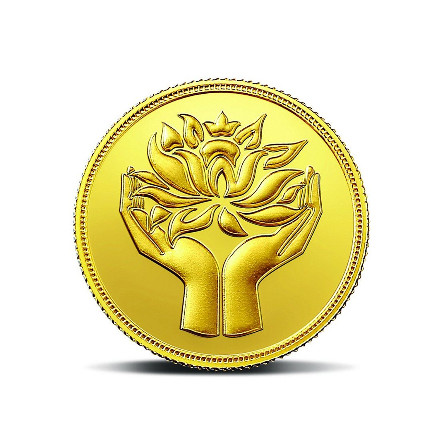 MMTC-PAMP India Pvt. Ltd. Lotus series 24k (999.9) purity 5 gm Gold Coin