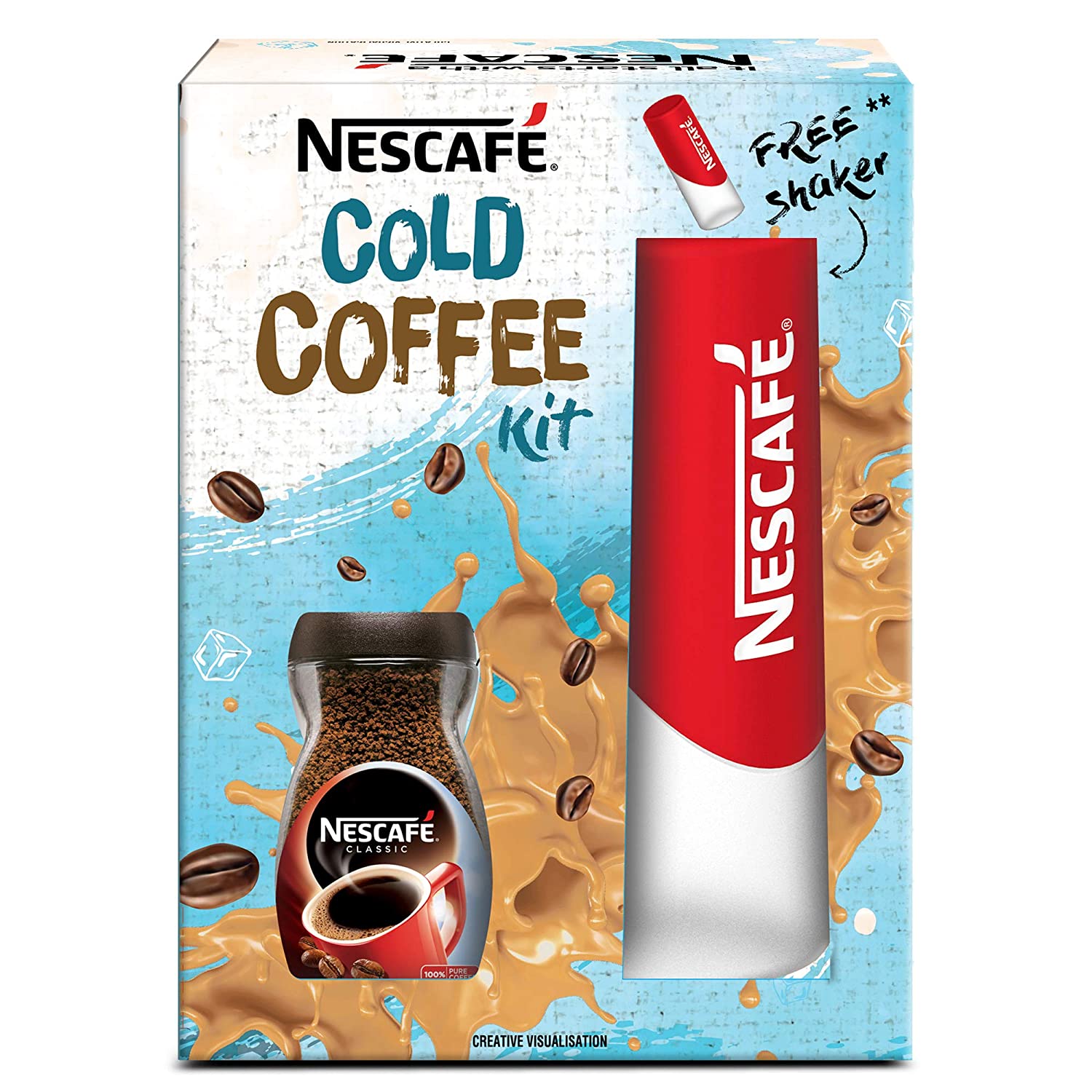 Nescafe Classic Jar, 50g with Free Shaker (Red/Blue)