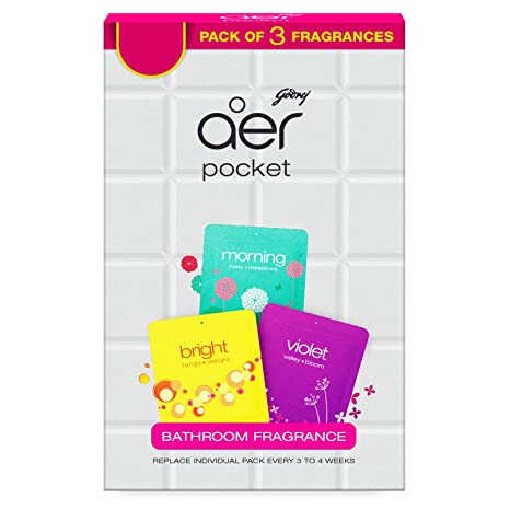Godrej Aer Pocket Bathroom Fragrance - 10 G(Pack Of 3)