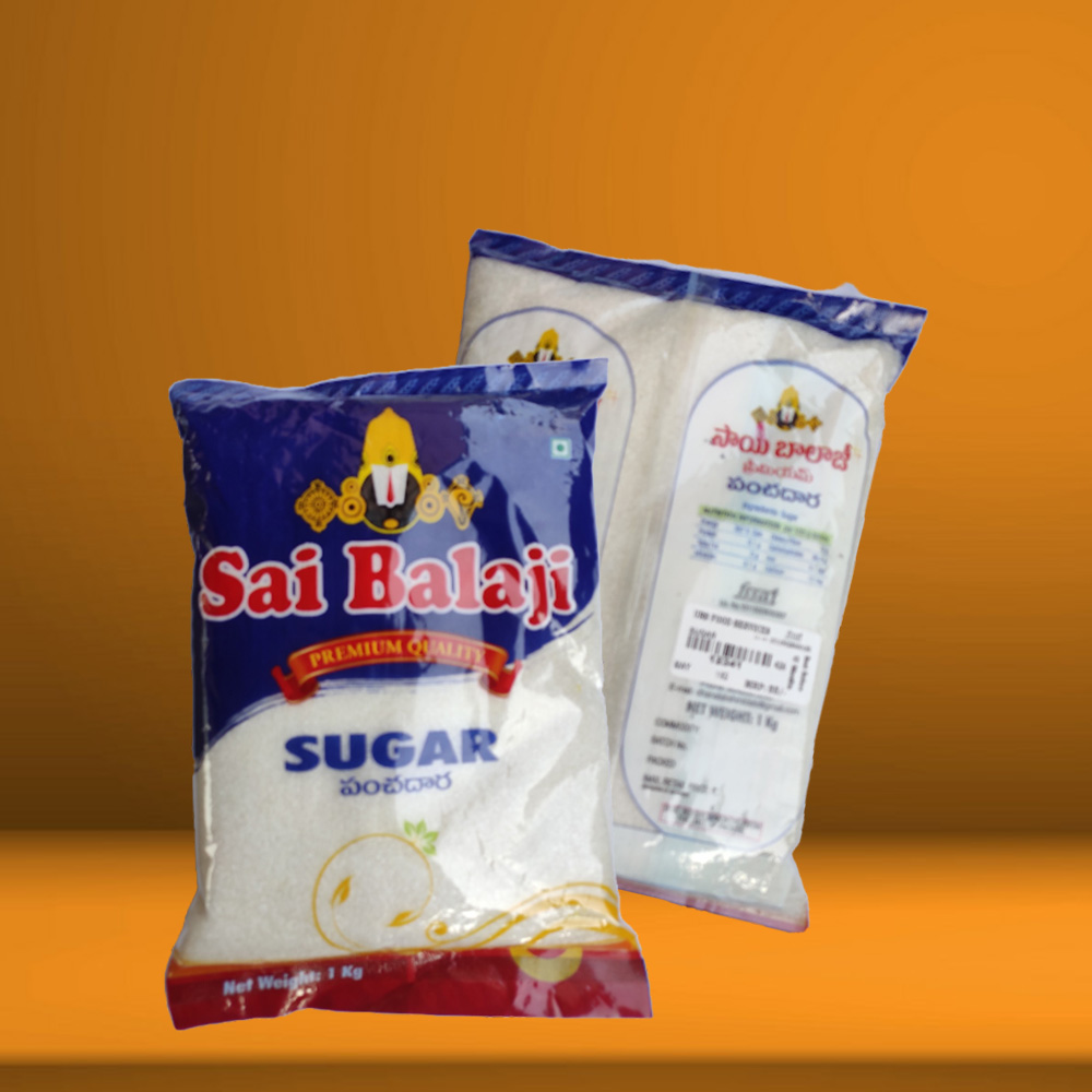 Pure and Hygienic Sugar, 1kg pack- Sai Balaji