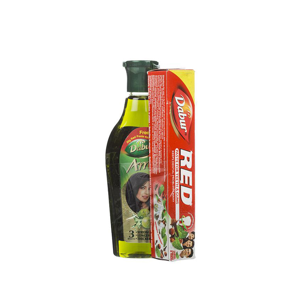 Dabur Amla Hair Oil - for Strong , Long and Thick Hair - 90ml (Free Dabur  Red Paste 20g Worth 20/-rs