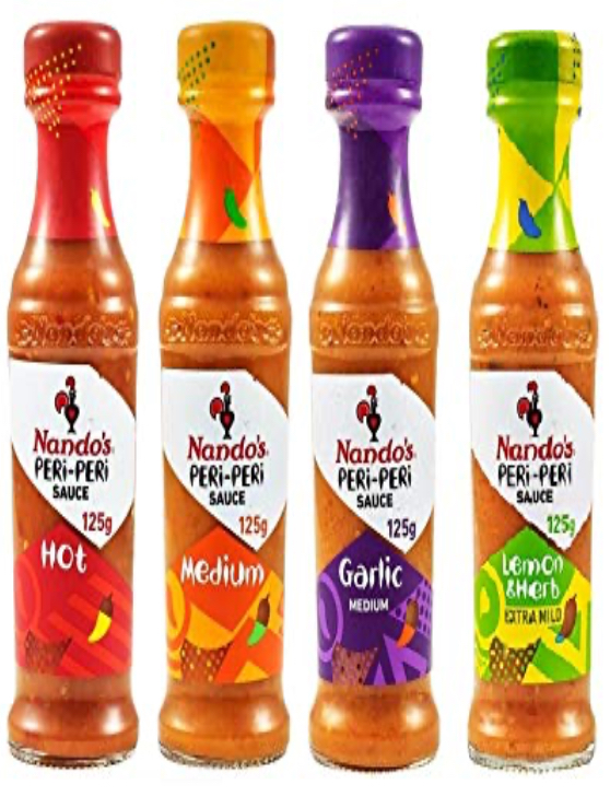 Nandos 4 Assorted Peri Peri Sauces 4x125g