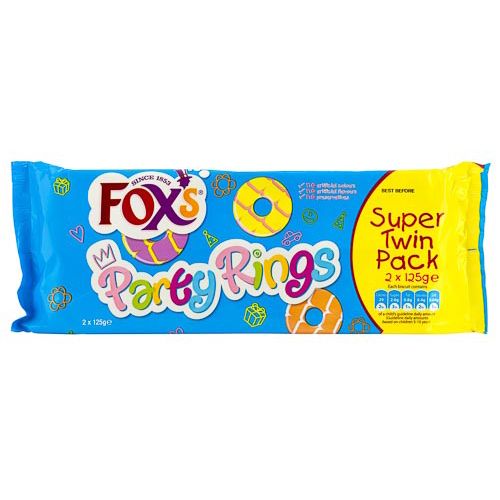 Fox’s a Party Rings twin pack 250g 