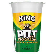 KING POT NOODLE CHICKEN & MUSHROOM 114G