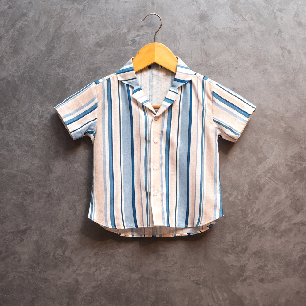 Thiya Multicolour Stripes Print Boys Shirt