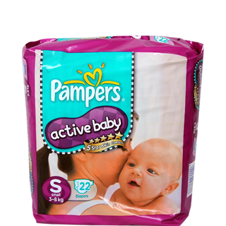 PAMPERS ACTIVE BABY SMALL 22P