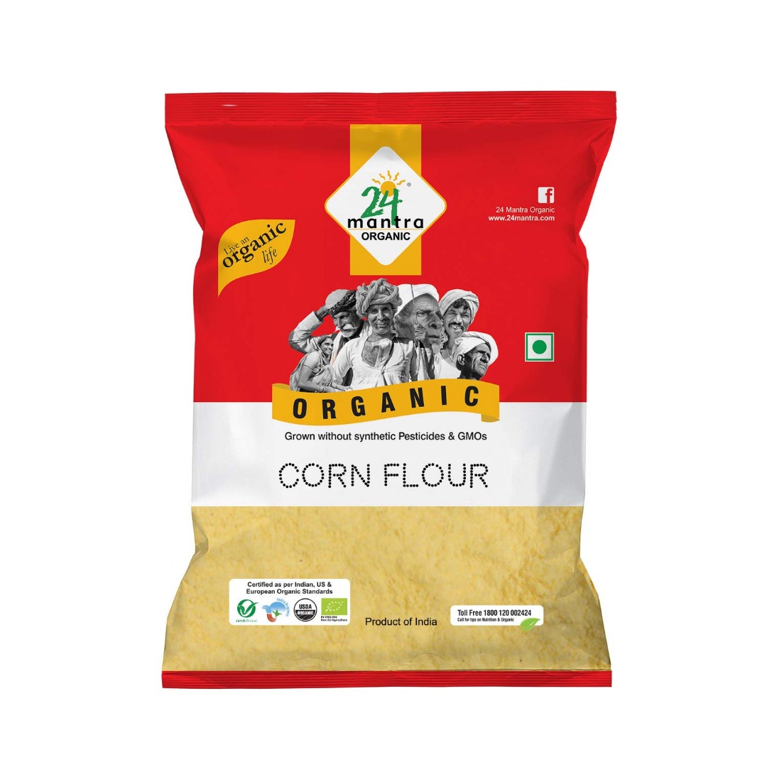 24 Mantra Organic Corn Flour, 500g