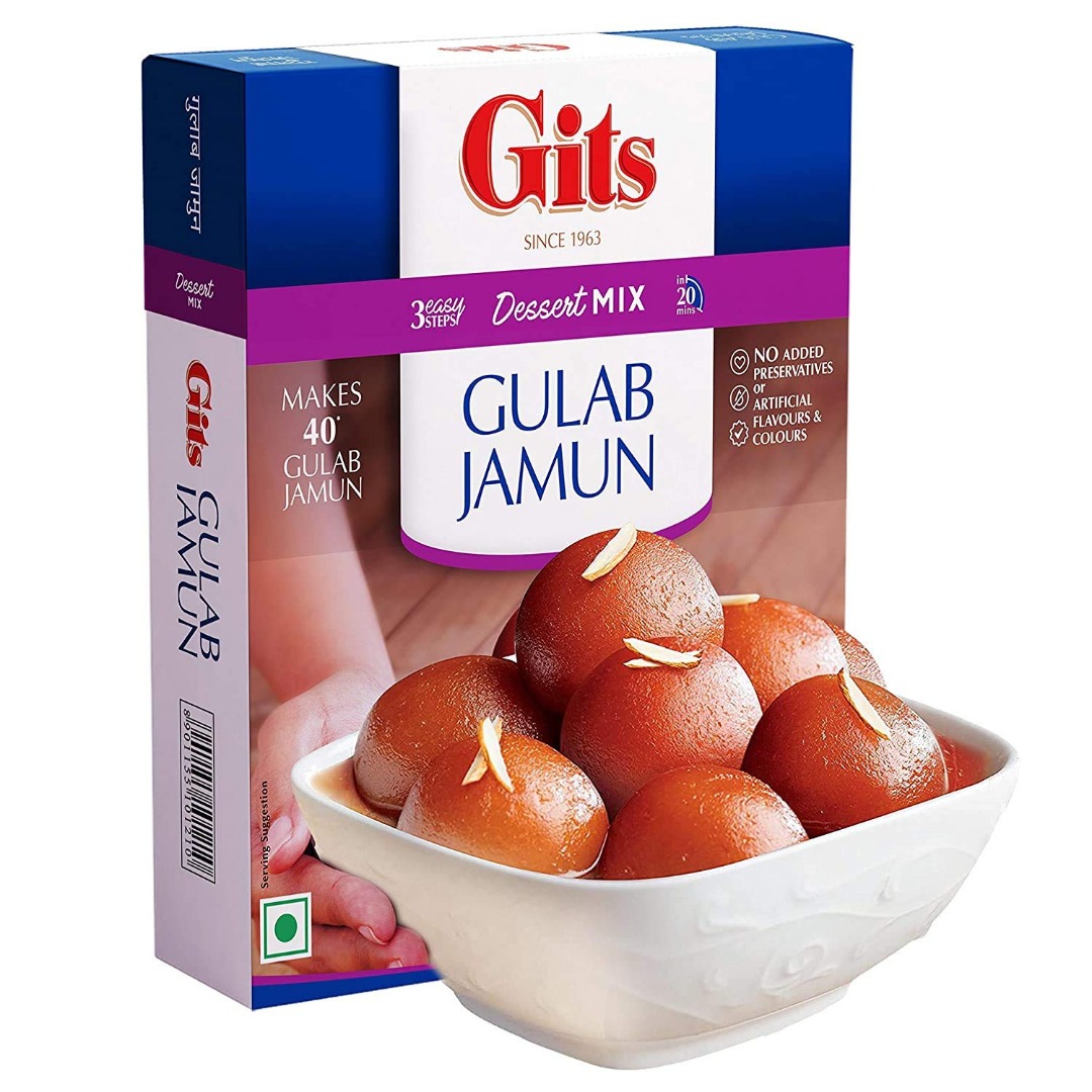 Gits Instant Gulab Jamun Dessert Mix, 200g with Free 100g