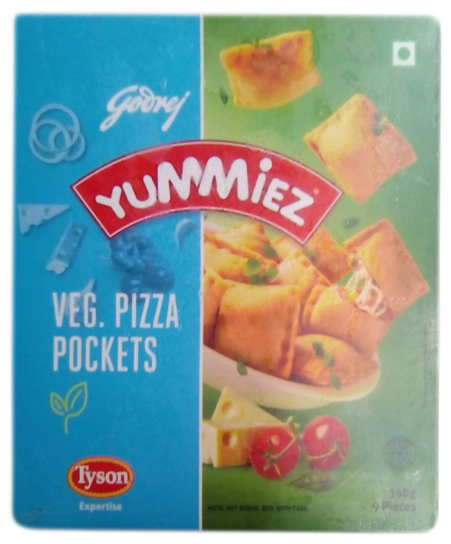 Yummiez Pizza Pockets - Veg, 340g