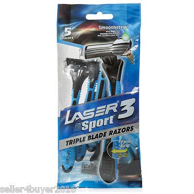 Laser Sport 3 Triple Blade Razor pack of 5 