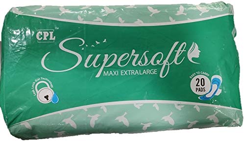Supersoft Maxi Extra Large 20 pads Packs of 2 (MAXI EXTRA LARGE 20 PADS)