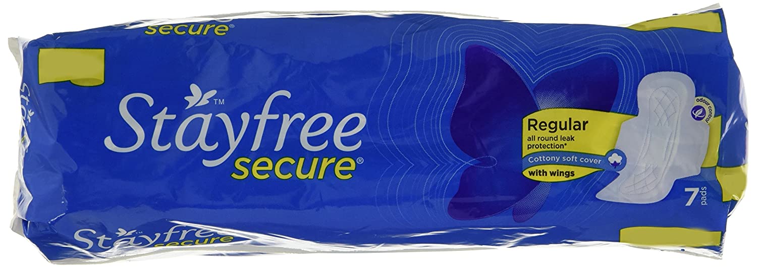 Stayfree Secure Regular Cottony Soft Cover with Wings-7 Pads