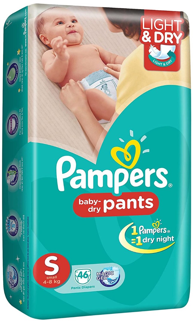 Pampers Pants Diapers, Small, 46 Count