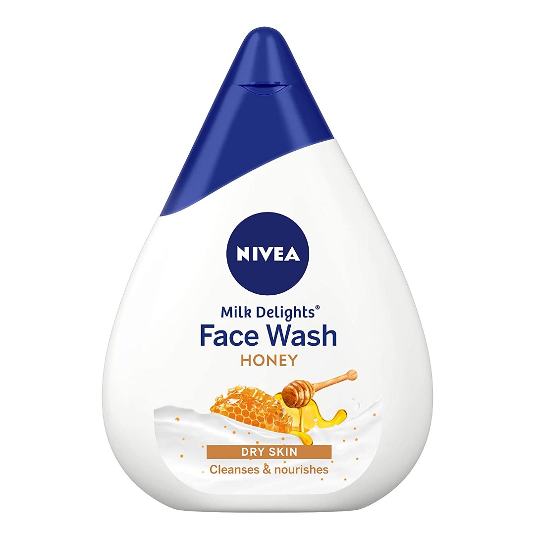 NIVEA Face Wash, Milk Delights Moisturizing Honey, Dry Skin, 100ml