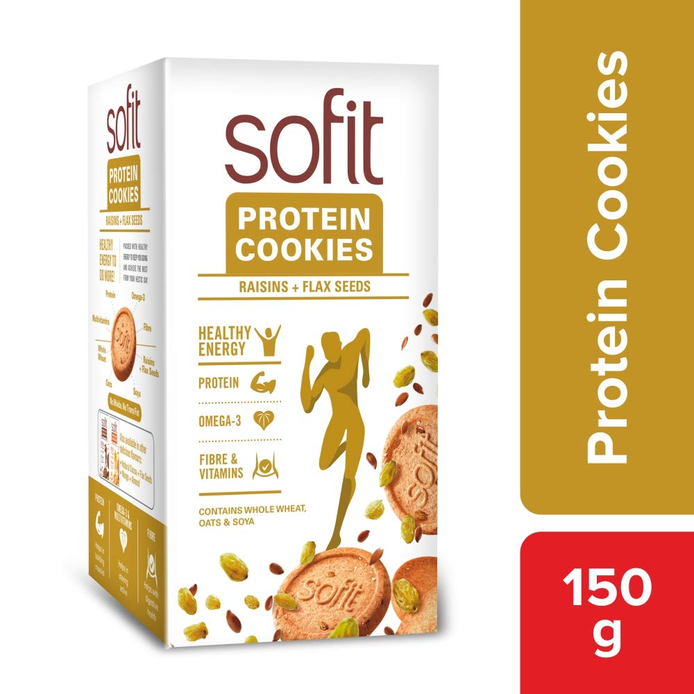 Sofit Protein Cookies Raisins + Flax Seeds 150g