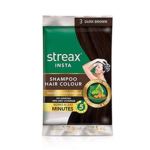 STREAX DARK BROWN SHAMPOO HAIR COLOUR