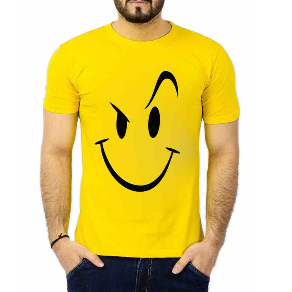 S C Trendz Round Neck Emoji T-shirt