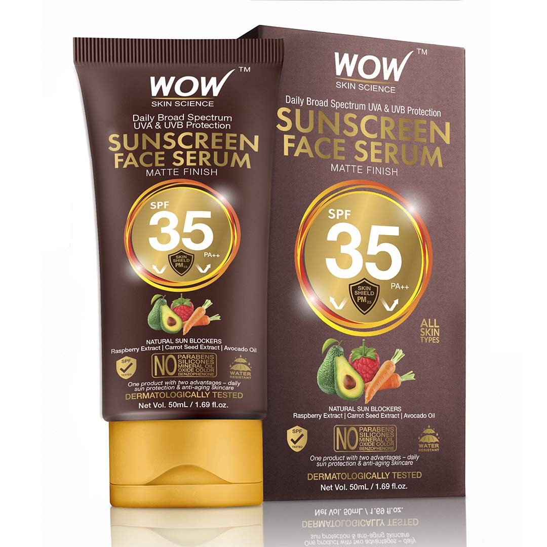 WOW Skin Science Matte Finish Sunscreen Face Serum SPF 35 ...