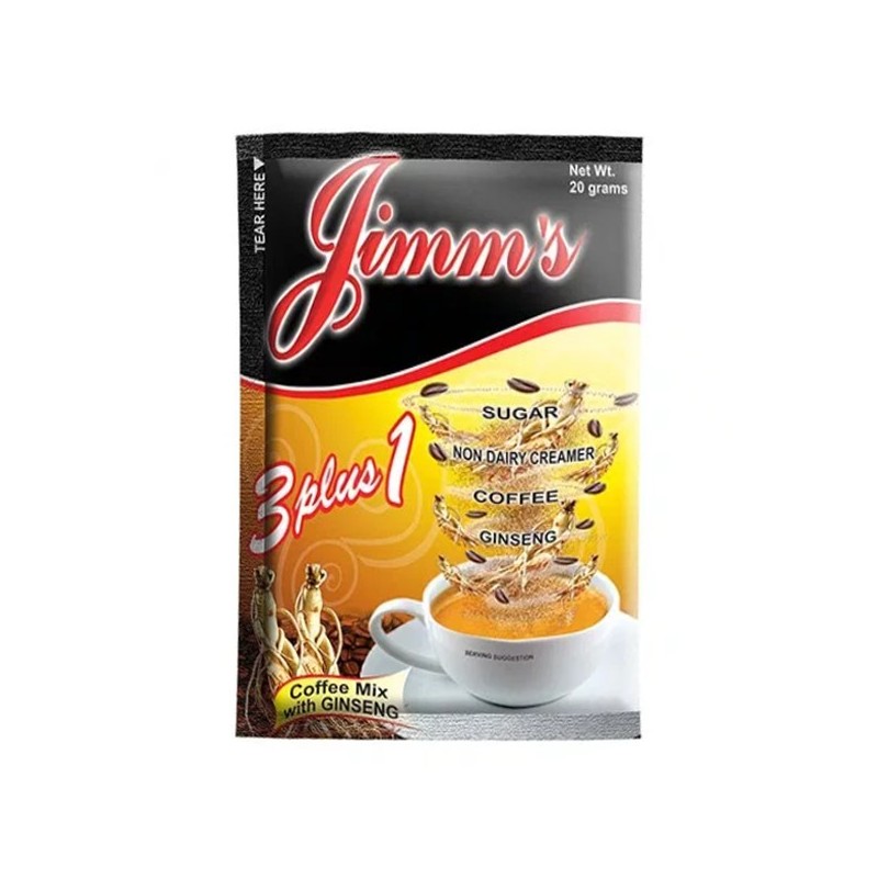 JIMM'S COFFEE 3PLUS1 W/GINSENG 20G