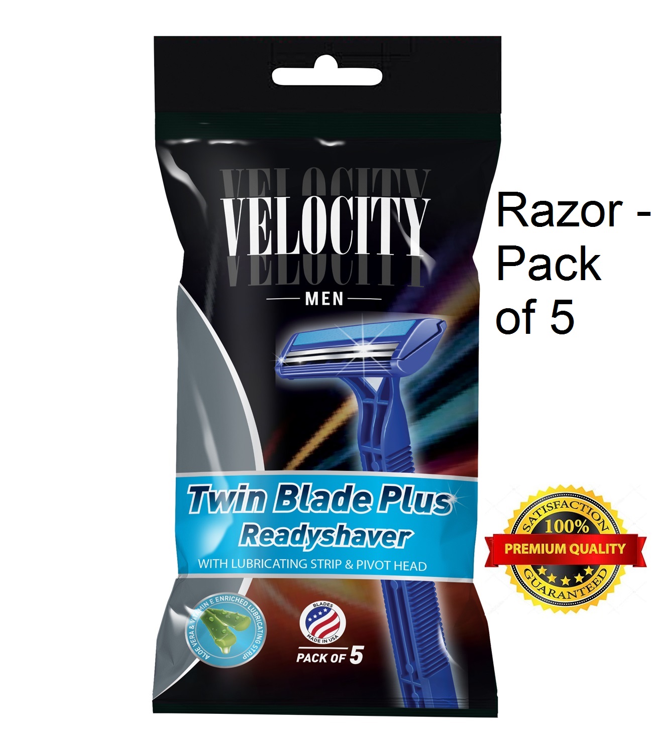 Velocity Men Twin Blade Plus Readyshaver- Pack of 5