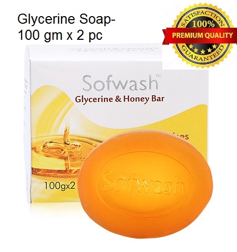 Sofwash Glycerine & Honey Bar- 100 gms x 2 pcs