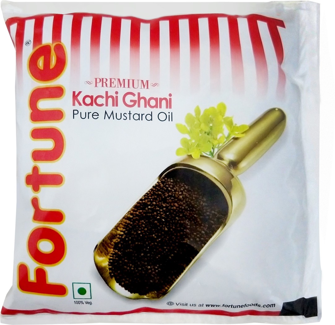 Fortune Kachi Ghani Mustard Oil Pouch (500ml)