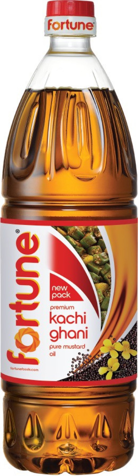 Fortune Premium Kachi Ghani Pure Mustard Oil, Bottle (1L)