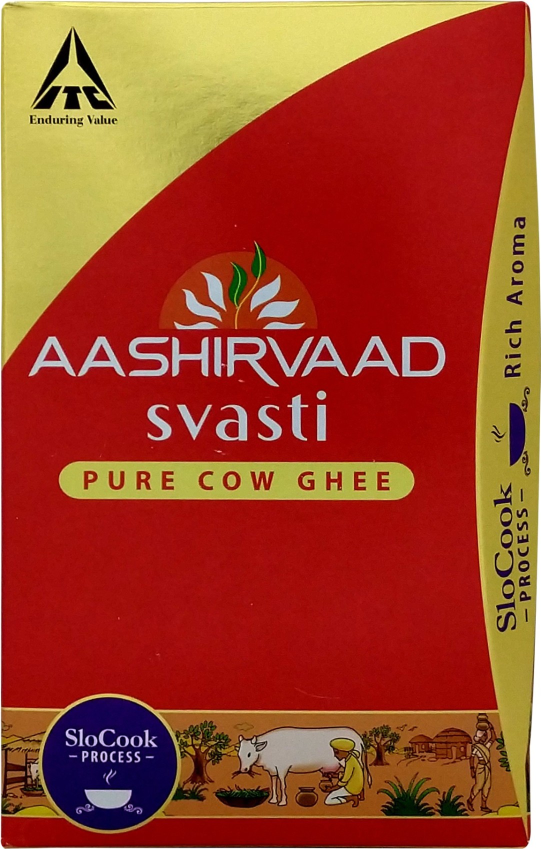 Aashirvaad Svasti Pure Cow Ghee (Carton), 1L