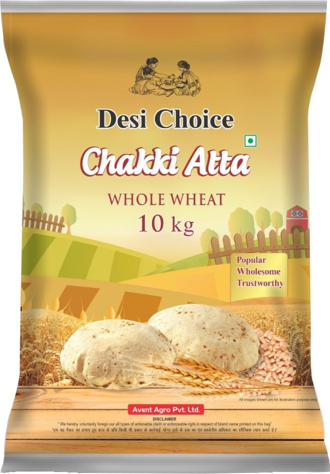 Desi Choice Whole Wheat Chakki Atta 10kg