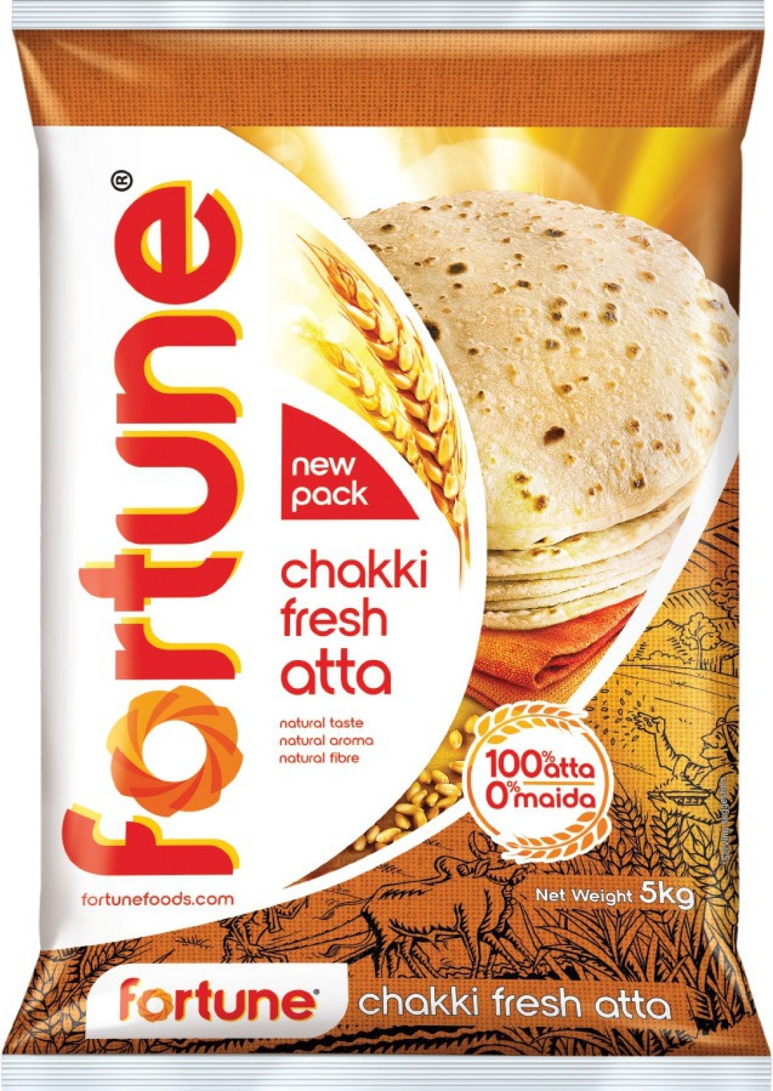 Fortune Chakki Fresh Atta 5Kg