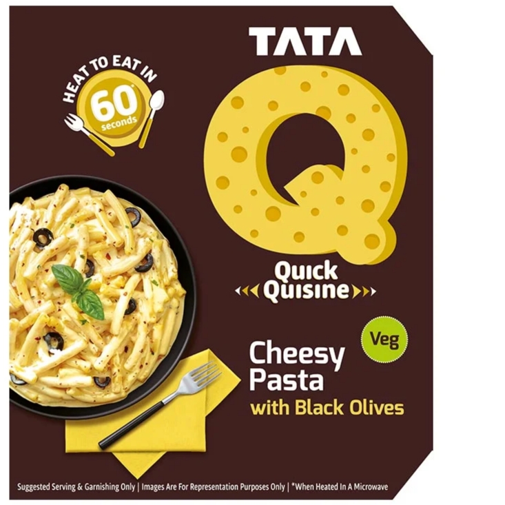 Tata Q Cheesy Pasta with Black Olives Ready to Eat, 290g