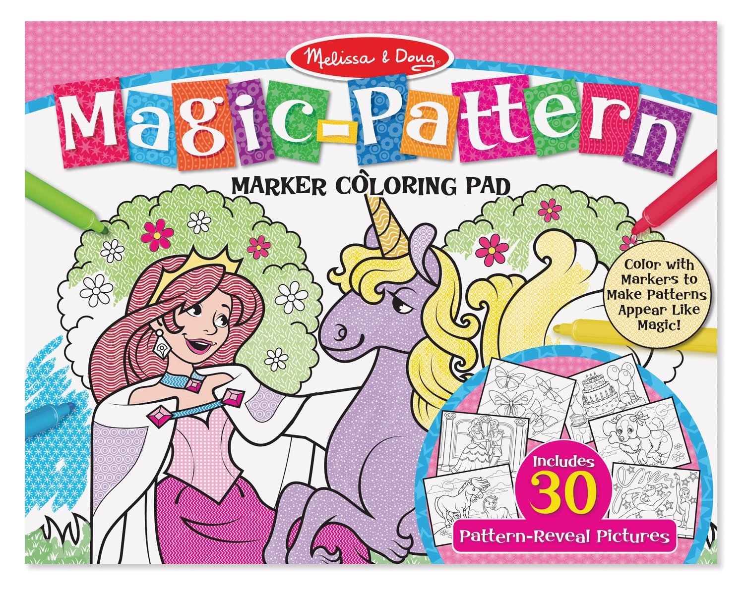 Melissa & Doug Magic Patterns Coloring Pad, Pink