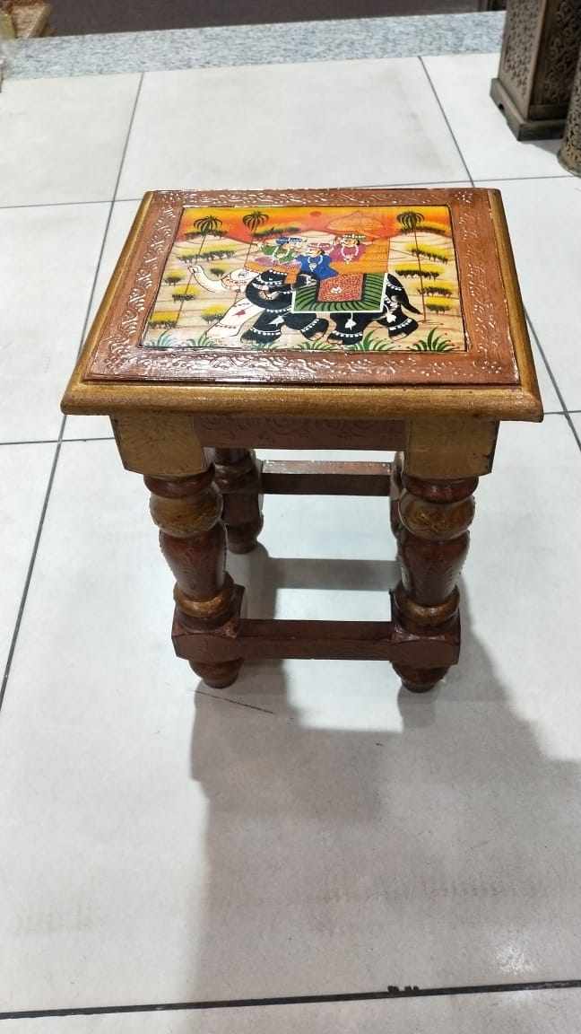 18 inch height corner stool Wooden +300 dc