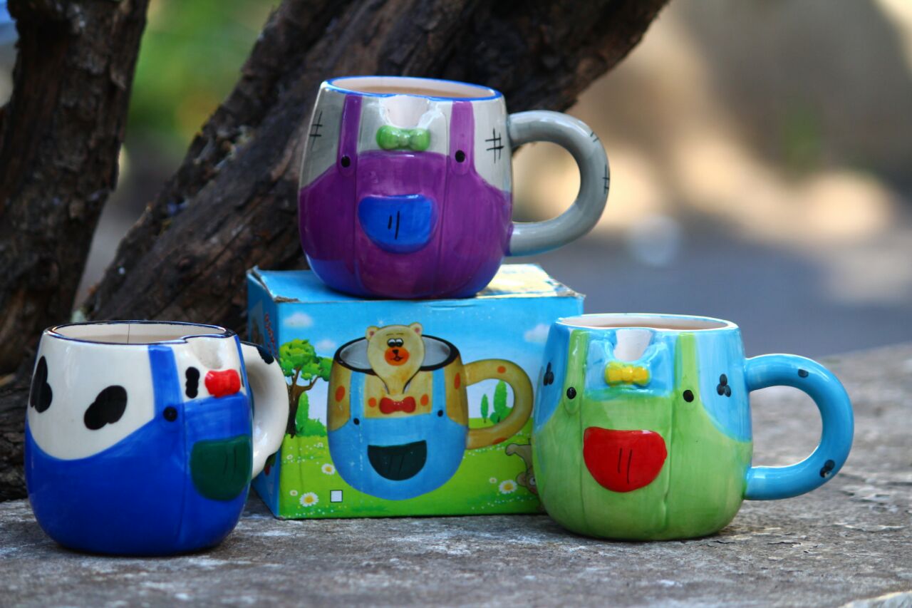 Ceramic mugs with spoon in gift box rs 210 each only + shipping.
