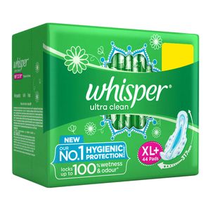 Whisper Sanitary Pads - Extra Large Plus, Clean, Ultra