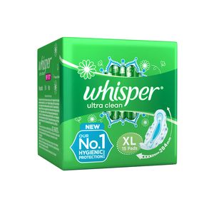 Whisper Sanitary Pads - XL Wings, Ultra Clean