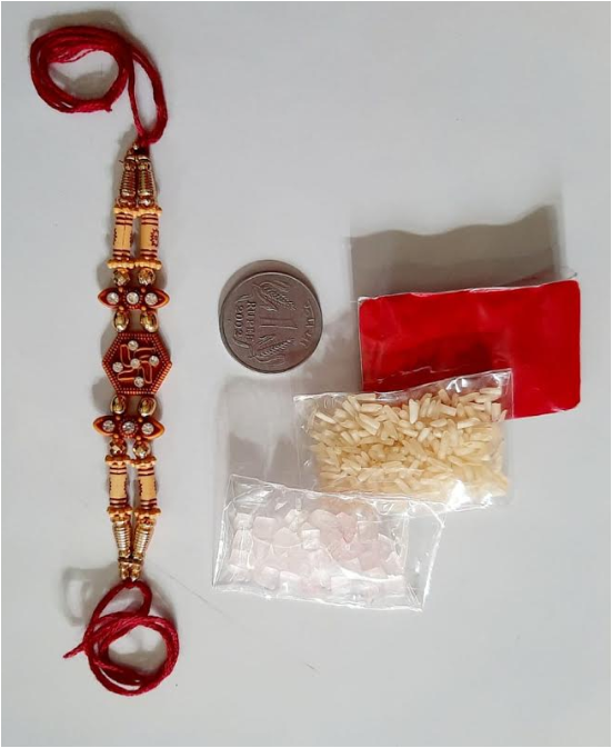 Rakhi (Combo Pack ) Roli, Chawal , Shagun 