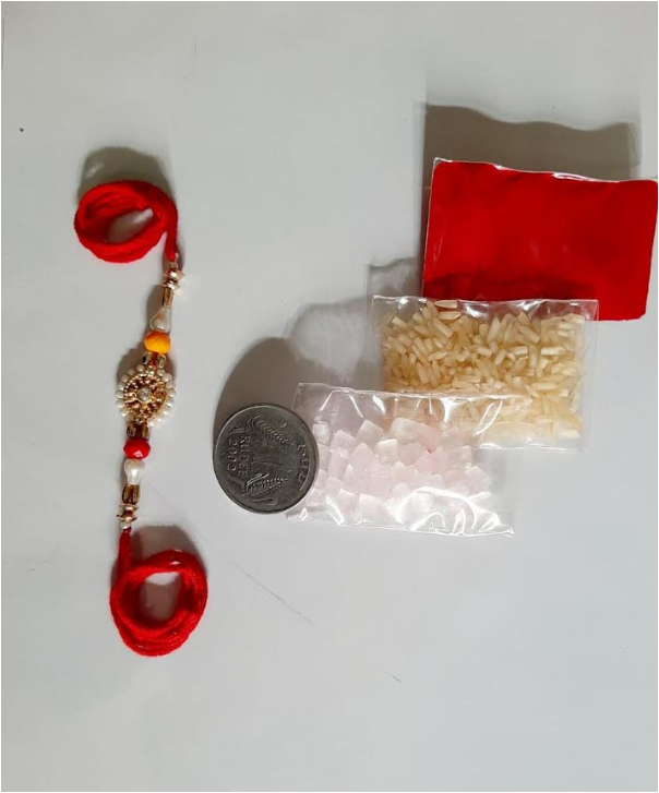 Rakhi Flower (combo Pack ) Roli, Chawal, Shagun