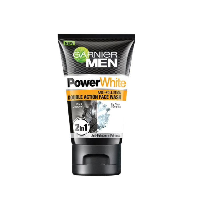 (100 gm) Garnier Men Power White Anti-Pollution Double Action Face Wash 