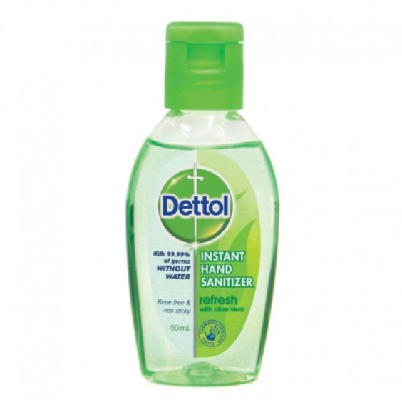 ( 50ml ) Dettol Instant Hand Sanitizer Refresh with Aloe Vera