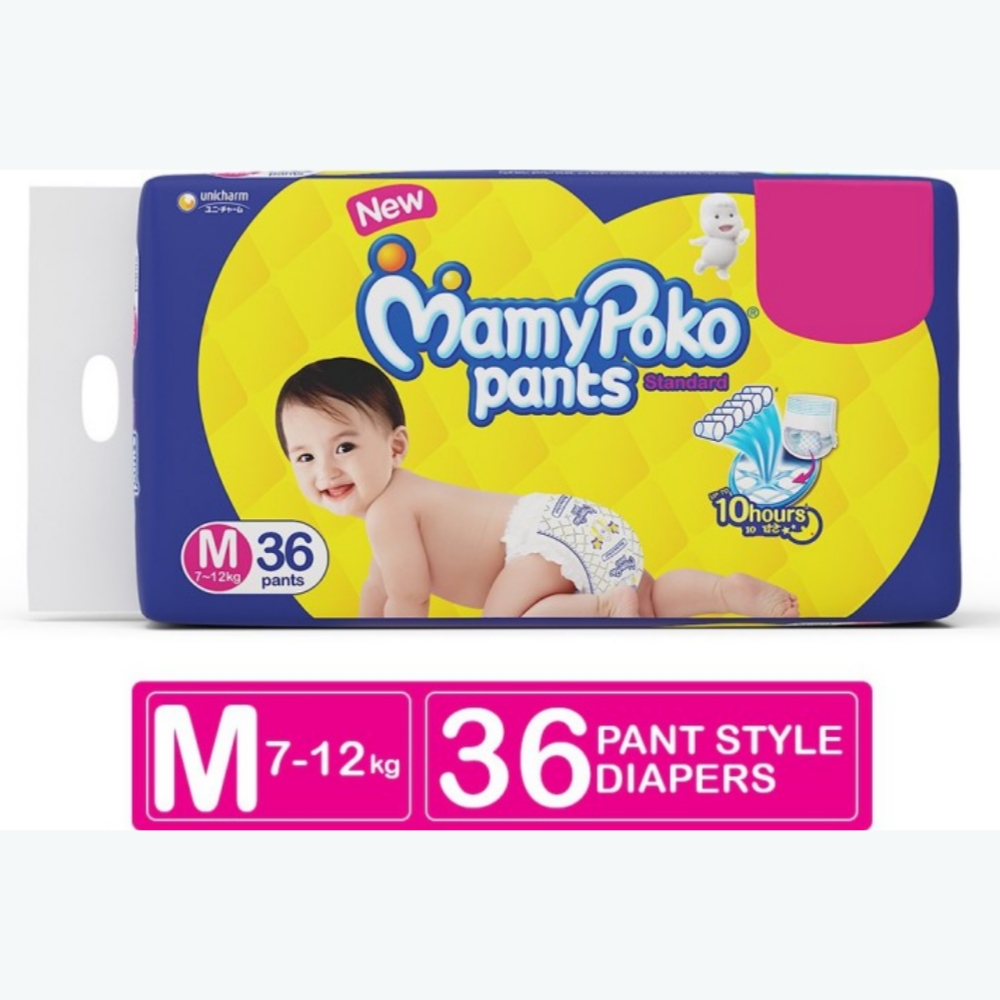 MamyPoko Standard Diaper Pants, Medium (Pack of 36)
