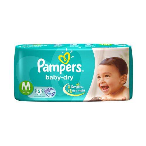 Pampers Baby Medium (6-11 kg) - 5 Diapers