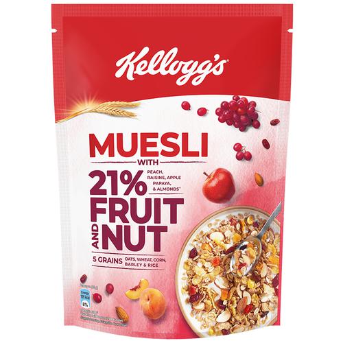 Kelloggs Muesli - With 21% Fruit & Nut, 500 g Pouch