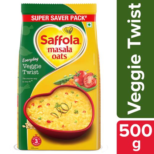 Saffola Masala Oats - Veggie Twist, 500 g