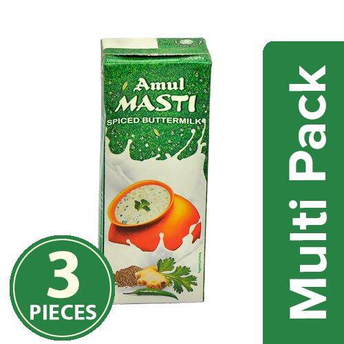 Amul Masti Buttermilk - Spice, 3x180 ml Pack