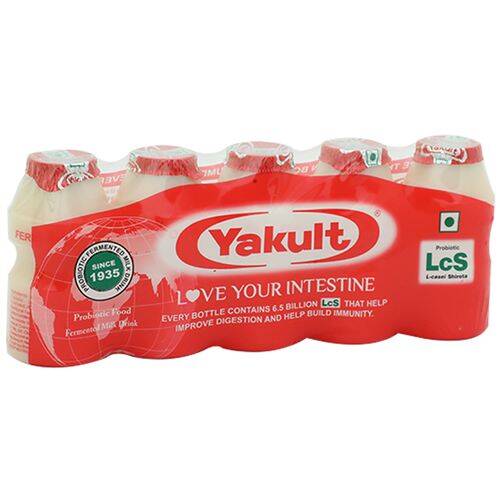 Yakult Probiotic Health Drink, 325 ml Pack of 5