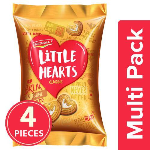 Britannia Biscuits - Little Hearts, 4x34.5 g Multipack