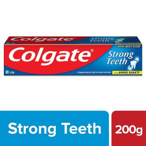 Colgate Strong Teeth Anticavity Toothpaste With Amino Shakti, 200 gm