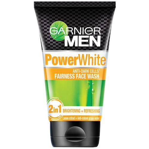 Garnier Men Power White Anti-Dark Cells Fairness Face Wash, 100 gm